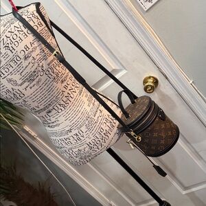 YNS Generic Black and Brown Crossbody Bag